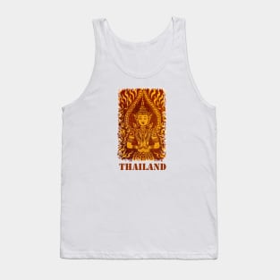 Ancient textured Thai classic angel mural from a very old Thai Buddhist temple with the word 'Thailand' underneath the image. Tank Top